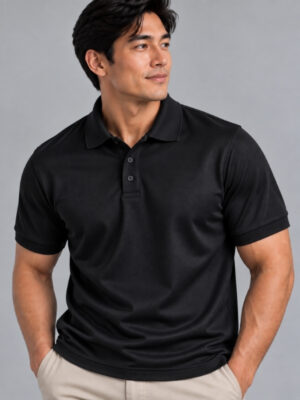 Polo Tradicional - PV - Lisa - Preto