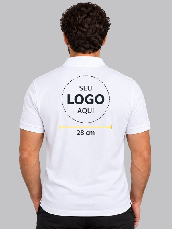 Polo Tradicional Piquet PA Manga Curta Personalizado em DTF - Imagem 2