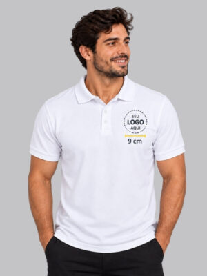 Polo Tradicional Piquet PA Manga Curta Personalizado em DTF